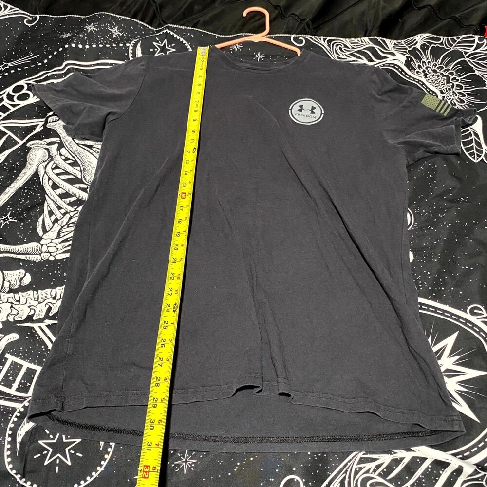 Under Armour Tactical Mission T-Shirt Men's XL Black Freedom Snake USA Patriotic - Picture 4 of 5